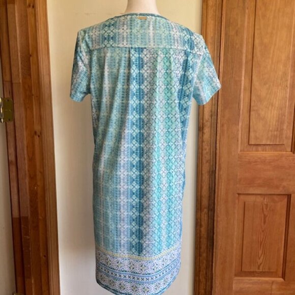 CABANA LIFE Short Sleeve Knit Shift Dress UPF 50 - Picture 6 of 16